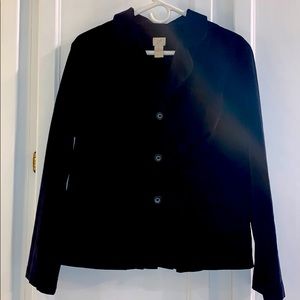 J. Jill Black Stretch corduroy Jacket pleated back